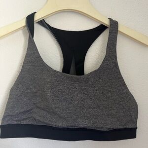 Lululemon Charcoal Inviograte Sports Bra